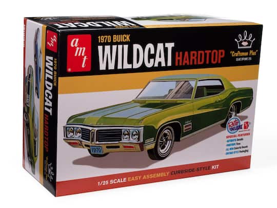 Amt Skill 2 Model Kit 1970 Buick Wildcat Hardtop "Craftsman Plus" Series 1/25 Scale Model - Assorted Pre-Pack